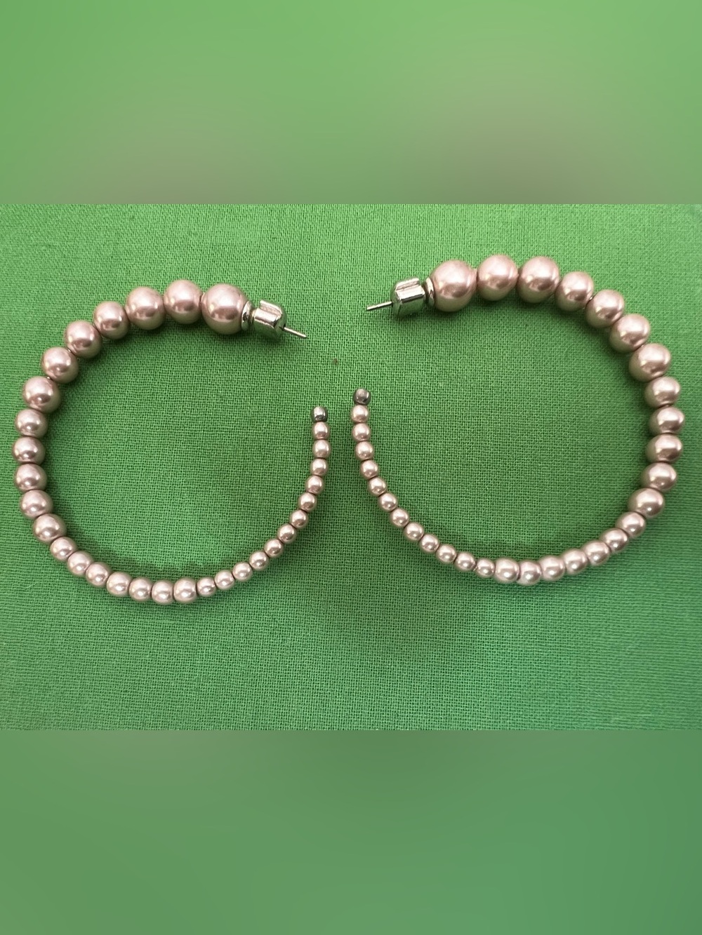 Kate Spade Large Faux Pearl Bauble Hoop Earrings